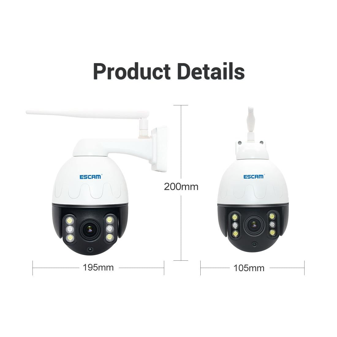 5Mp Wifi Waterproof Ip Camera With Pan / Tilt / 4X Zoom Two-Way Talk & Night Vision-1915196642663993353