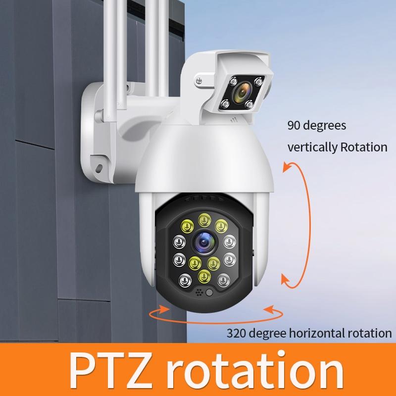Waterproof Panoramic Ptz Wifi Camera With Dual Lens 1080P Resolution Two-Way Voice Intercom Smart Alarm And Video Playback. Supports Day / Night Full Colour And 128Gb Tf Card.-1915196619142336520