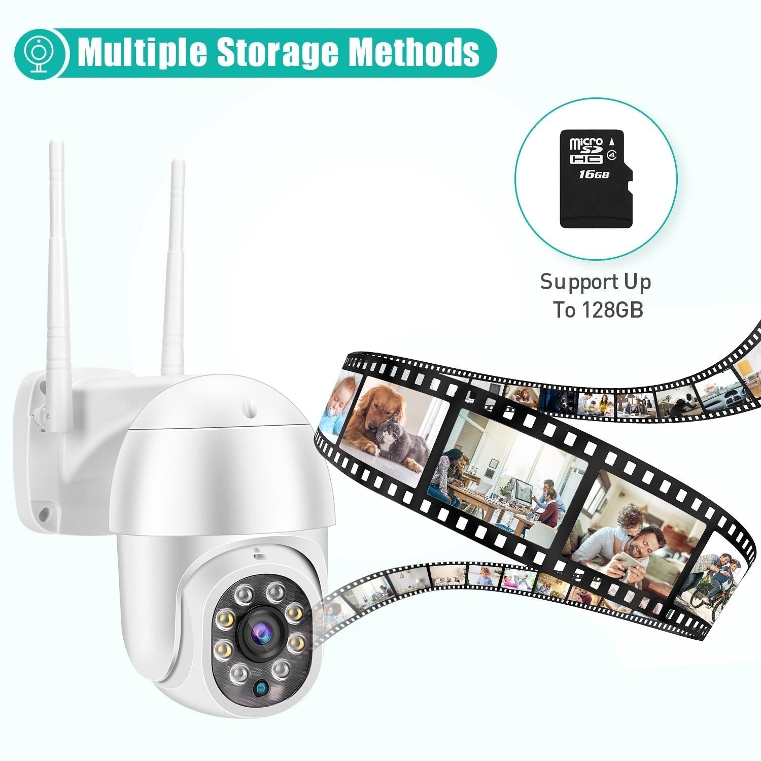 Waterproof Ptz Wifi Camera With Night Vision & Two-Way Voice Intercom & Motion Detection-1915196610644676613