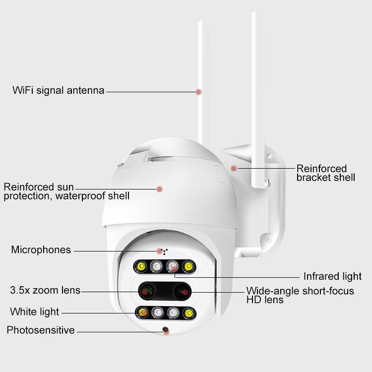 1080P Wireless Ip Camera With Motion Detection & Night Vision - Tf Card Support-1915196613043818500