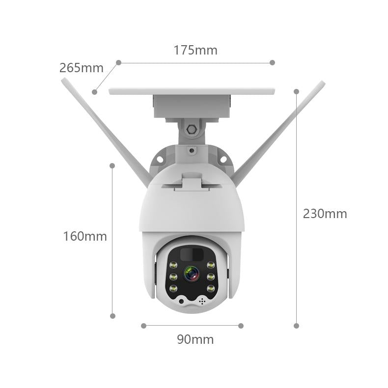 Wireless Solar Ip Camera With 1080P Hd Motion Detection Night Vision And Tf Card Support-1915197760865439745