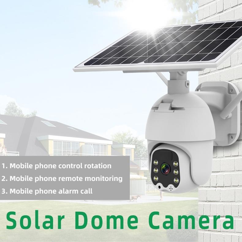 Wireless Solar Ip Camera With 1080P Hd Motion Detection Night Vision And Tf Card Support-1915197760865439748