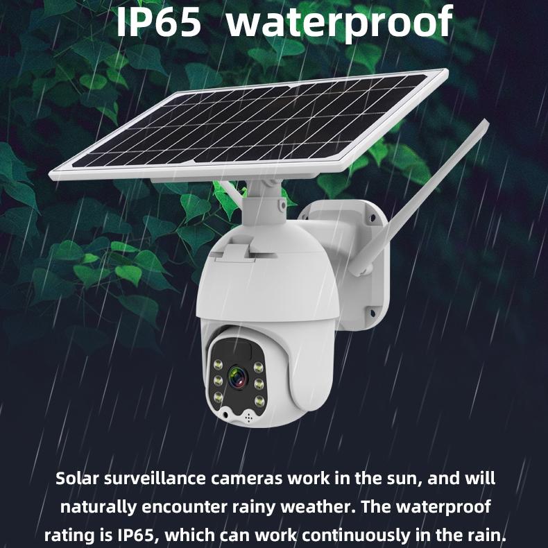 Wireless Solar Ip Camera With 1080P Hd Motion Detection Night Vision And Tf Card Support-1915197760865439749