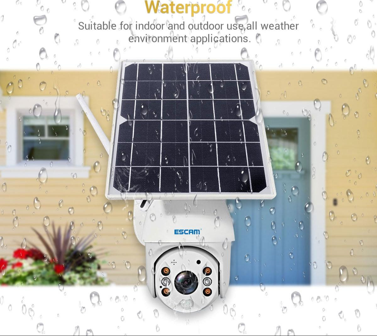 Waterproof Solar Wifi Camera With Night Vision And Two-Way Audio-1915196622376144902