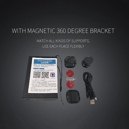 720P Mini Wearable Wifi Camera - 120 Degree Wide Angle - Black-1915196673475350530