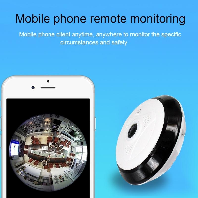 360 Degree Hd Panoramic Camera With Mobile Control And Tf Card Slot - White-1915196625672867847