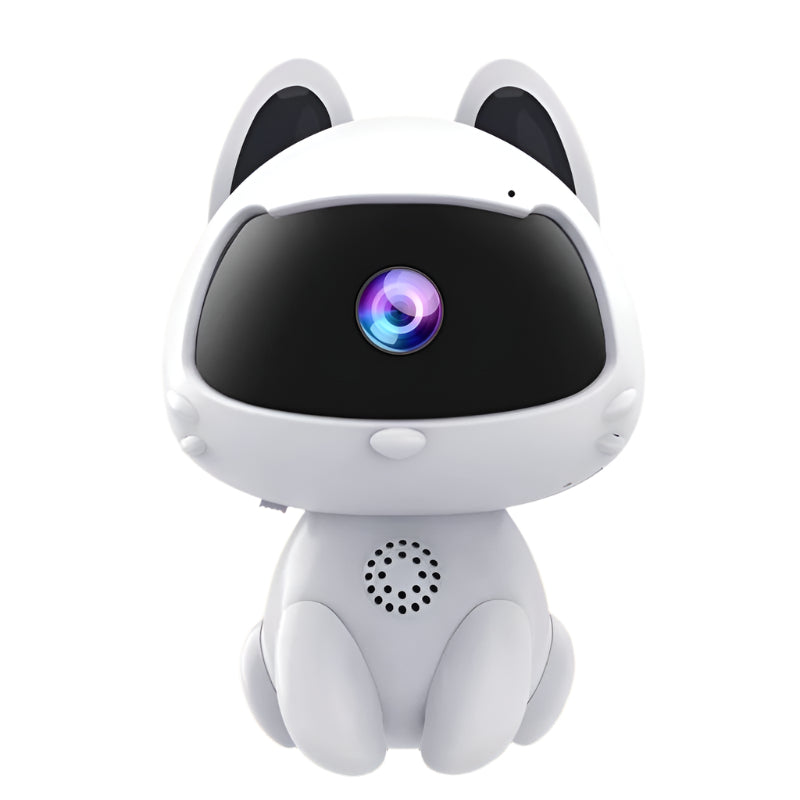Smart Home Camera With Night Vision & Two-Way Voice & Motion Detection - Cute Pets White-1915196622535528448