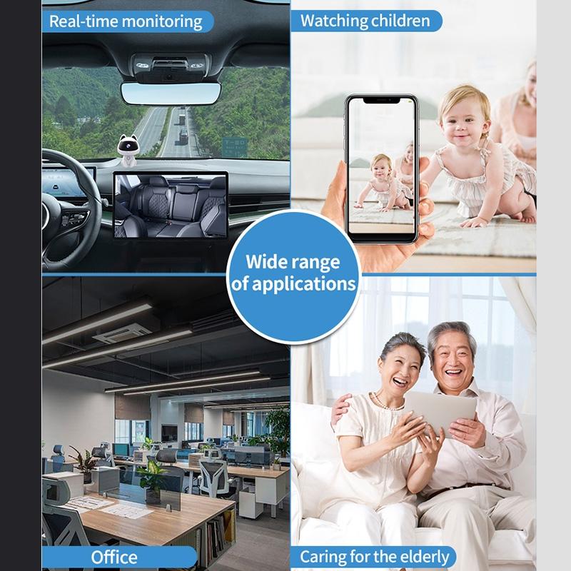 Smart Home Camera With Night Vision & Two-Way Voice & Motion Detection - Cute Pets White-1915196622535528454