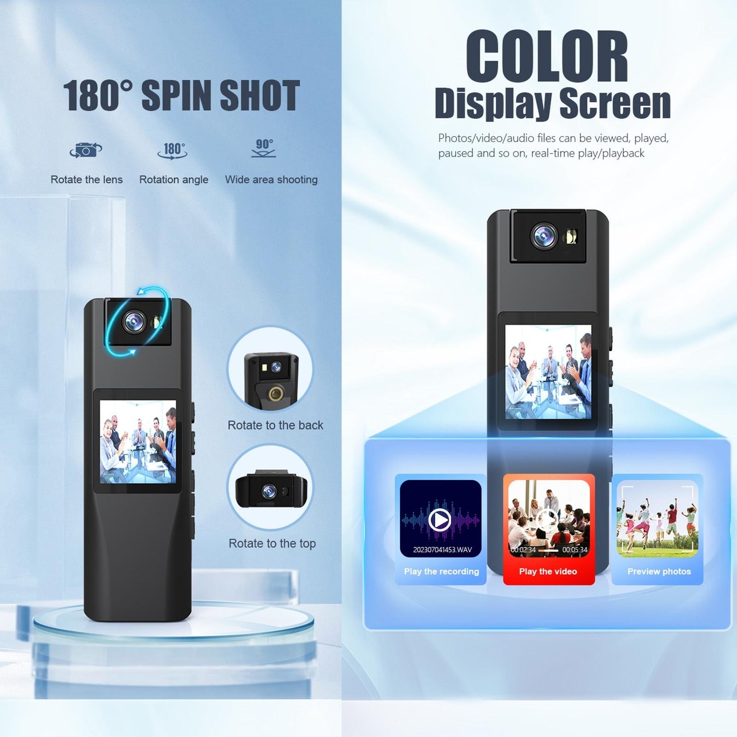 720P Wifi Conference Camera With 180 Degree Rotation - Black-1915196721076506626