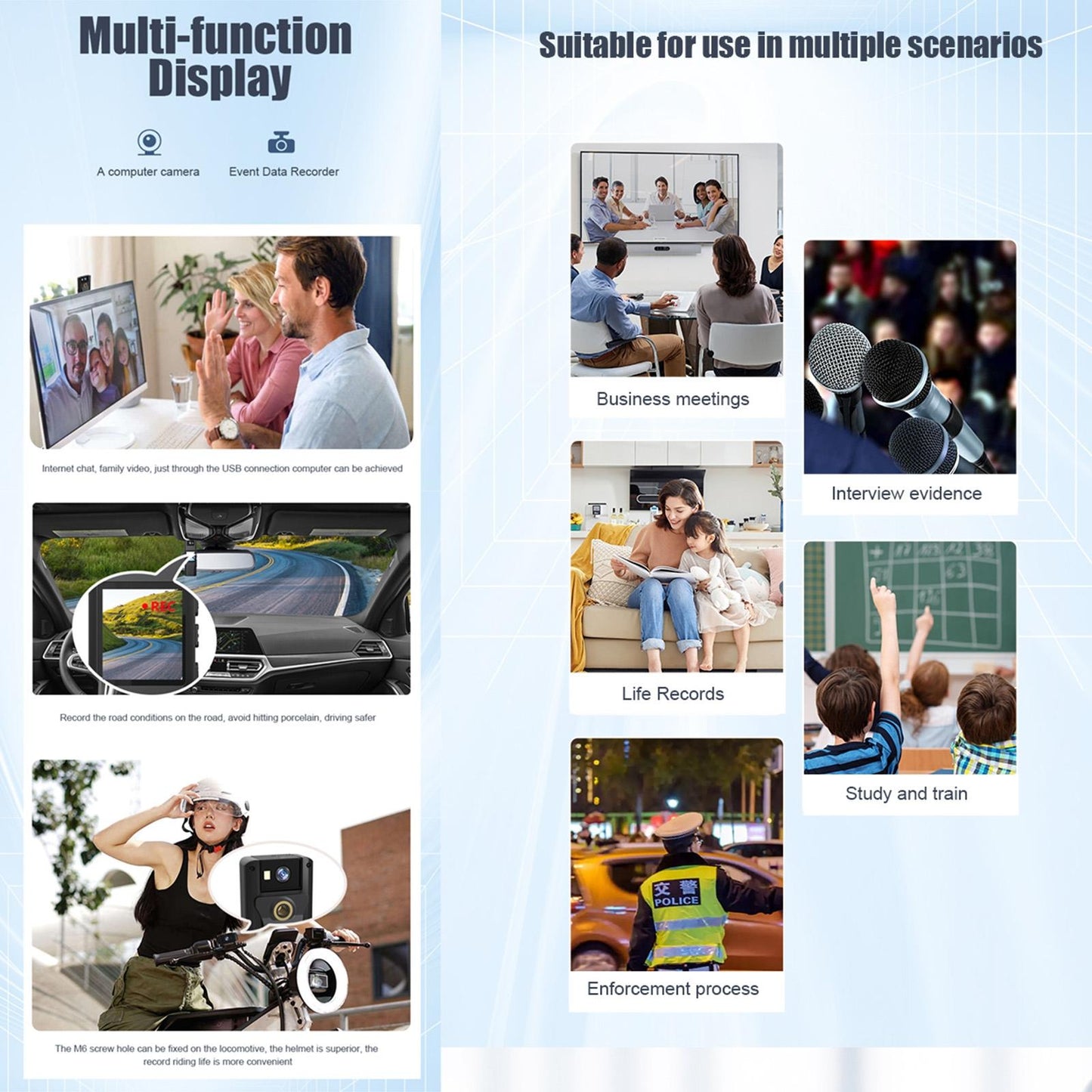 720P Wifi Conference Camera With 180 Degree Rotation - Black-1915196721076506628