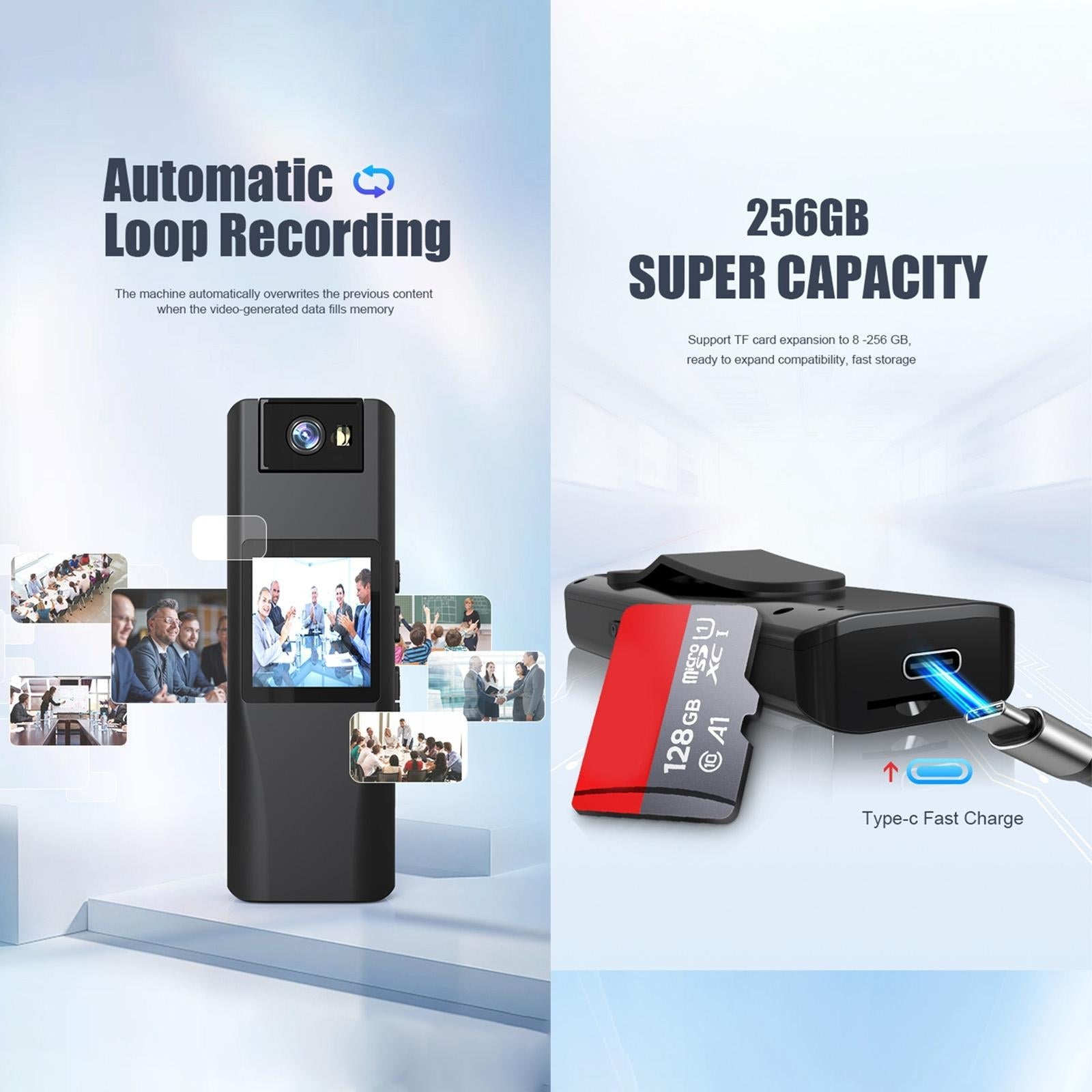 720P Wifi Conference Camera With 180 Degree Rotation - Black-1915196721076506630