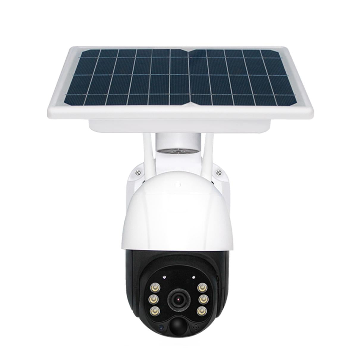 Full Hd Solar Wifi Camera With Pir Alarm & Night Vision - 2-Way Audio Tf Card Slot Battery Not Included-1915197885264302080