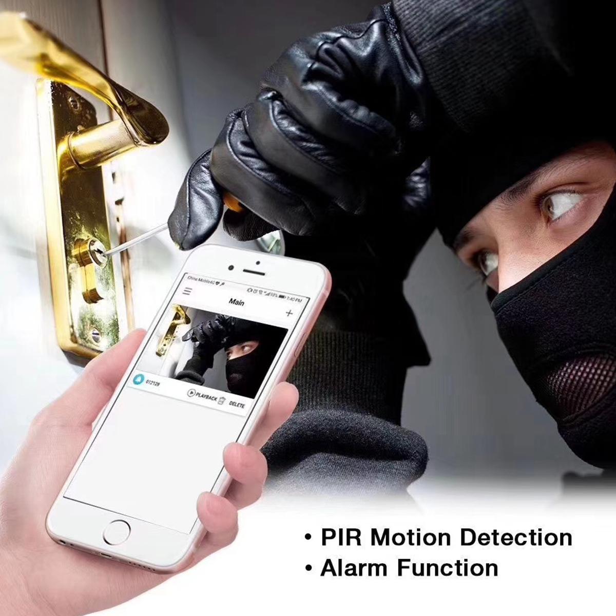 Full Hd Solar Wifi Camera With Pir Alarm & Night Vision - 2-Way Audio Tf Card Slot Battery Not Included-1915197885264302084