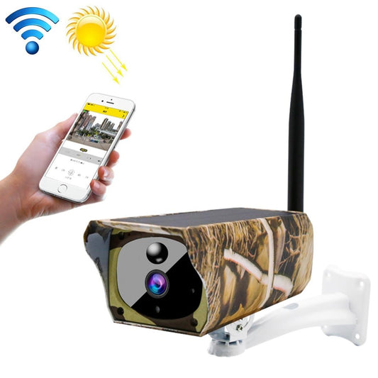 1080P Hd Solar Wifi Camera With Motion Detection & Night Vision - Maple Leaf Pattern-1915197004137500673