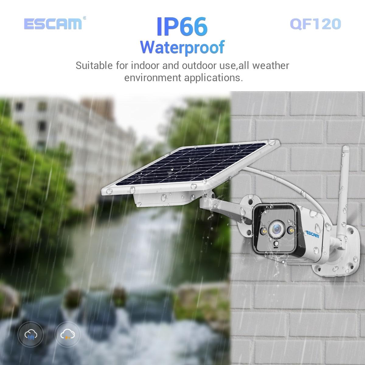 Waterproof Wifi Solar Camera With Night Vision & Motion Detection & Two Way Audio & Tf Card - 1080P-1915198242639974404