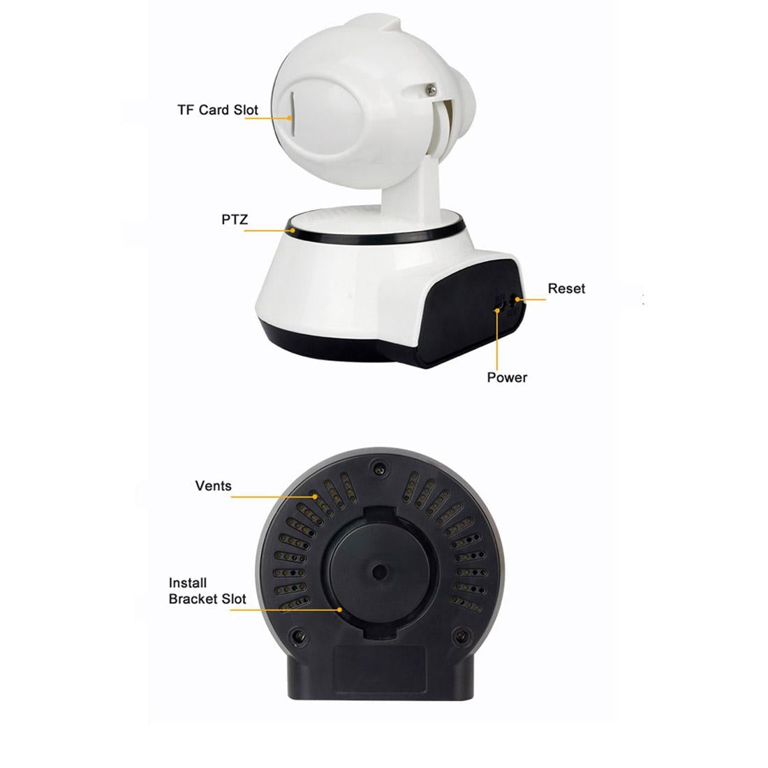 Wireless Hd Ip Camera With Night Vision & Motion Detection - 64Gb Tf Card-1915198013693890566