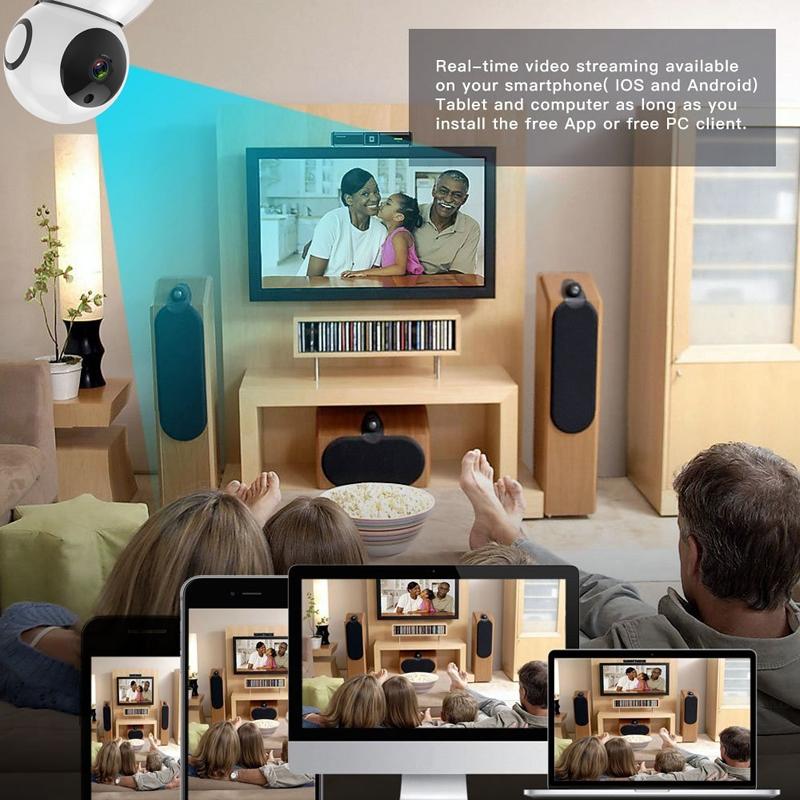 Wireless Hd Ip Camera With Motion Detection & Night Vision - 64Gb Tf Card Support White-1915196636322205699