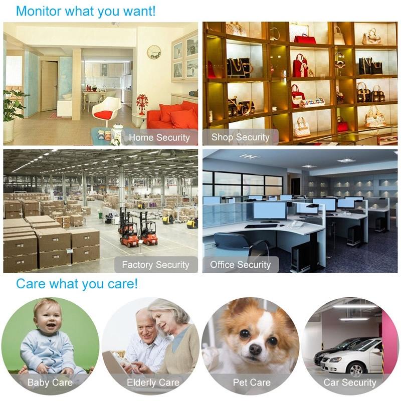 Wireless Hd Ip Camera With Motion Detection & Night Vision - 64Gb Tf Card Support White-1915196636322205703