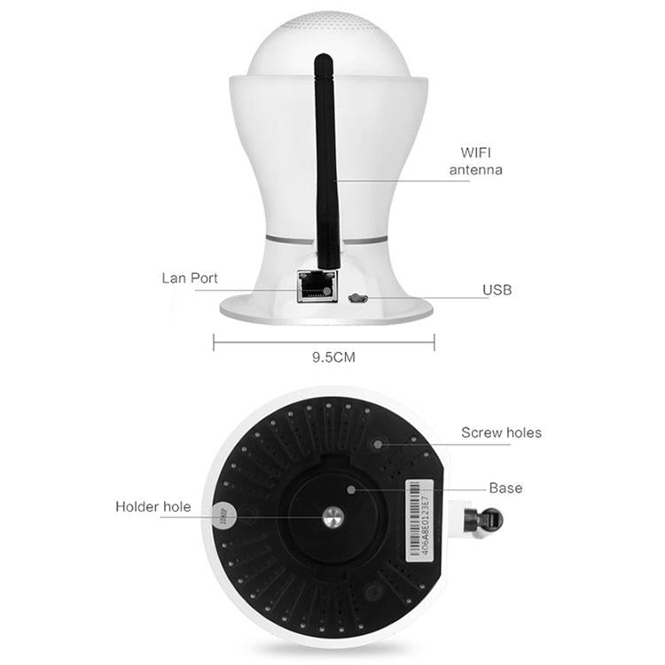 Wireless Hd Ip Camera With Motion Detection & Night Vision - 128Gb Tf Card Support White-1915196639761534983
