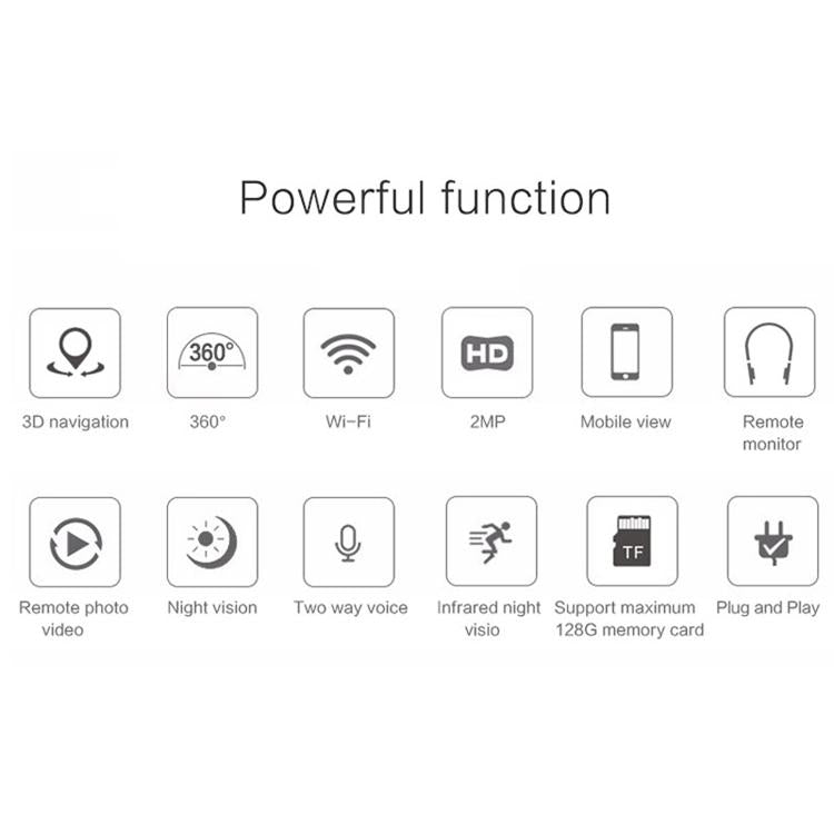 Wireless Hd Ip Camera With Motion Detection & Night Vision - 128Gb Tf Card Support White-1915196639761534984