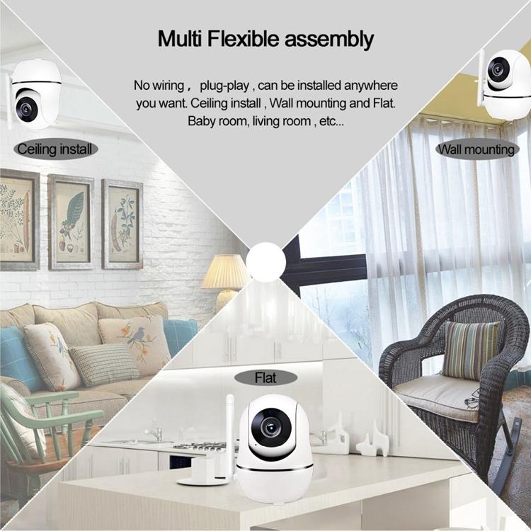 Wireless Ip Camera With Motion Detection & Night Vision - 720P Hd 32Gb Sd Card White-1915196622988513283
