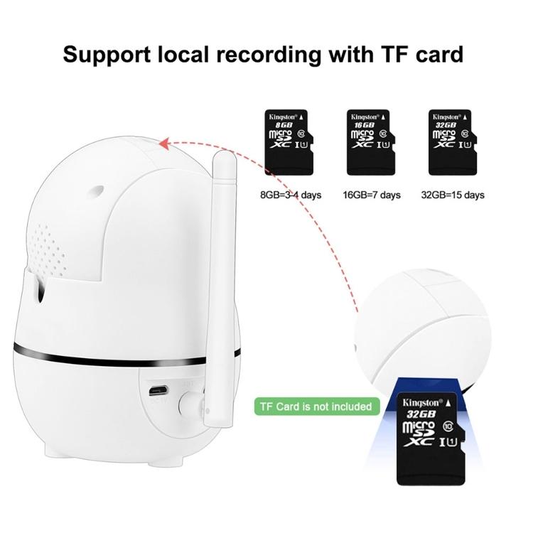 Wireless Ip Camera With Motion Detection & Night Vision - 720P Hd 32Gb Sd Card White-1915196622988513288