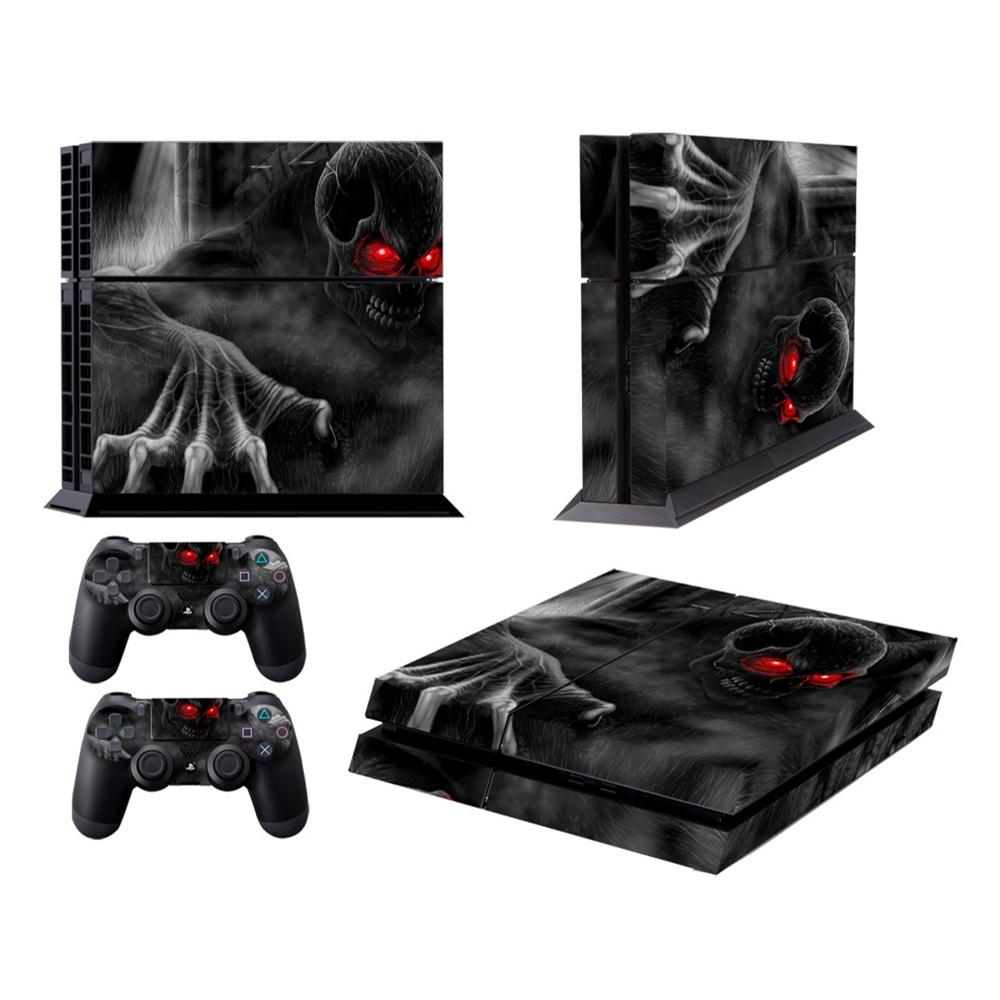 Stylish Dark Devil Pattern Protective Sticker For Sony Ps4-1915197255246286848