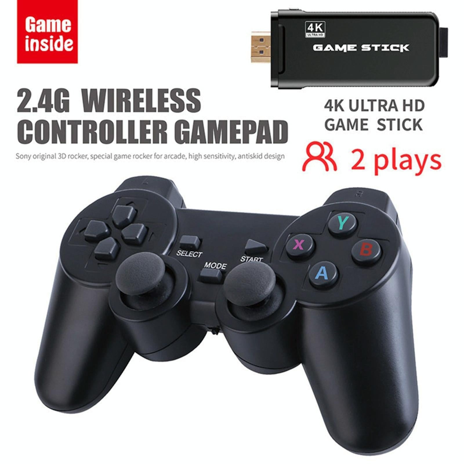 64Gb 4K Retro Game Stick + 2 Wireless Gamepads & 10 000+ Pre-Installed Games-1915198063752908809