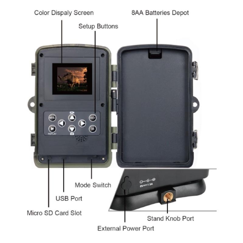 Waterproof Hunting Trail Camera With Night Vision - 8Mp 120 Degree Wide Angle 110 Degree Pir Sensor-1915197228033642503