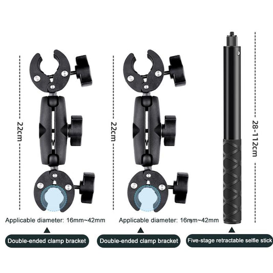 Selfie Stick With Handlebar Mount And Fixed Clamps-1922443403812016129