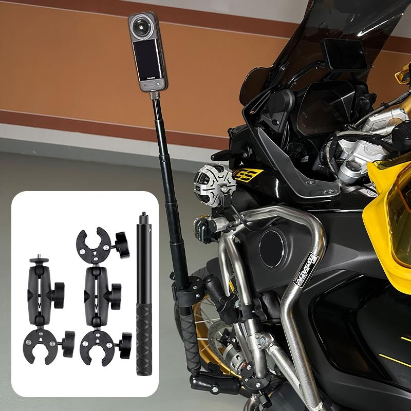 Adjustable Dual-Head Handlebar Mount For Motorcycle Selfie Stick-1915197300649627654