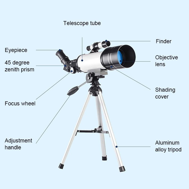 High Definition High Times Astronomical Telescope With Tripod - 16X / 66X70-1915197940213878787