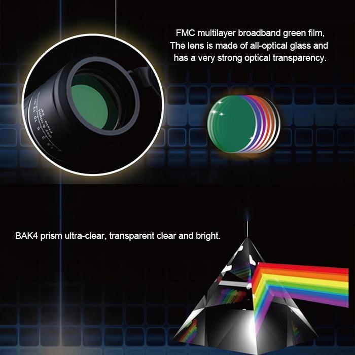 High Definition Night Vision Monocular Telescope - 40X60 12X Pocket Focusing - Black-1915196710762713091