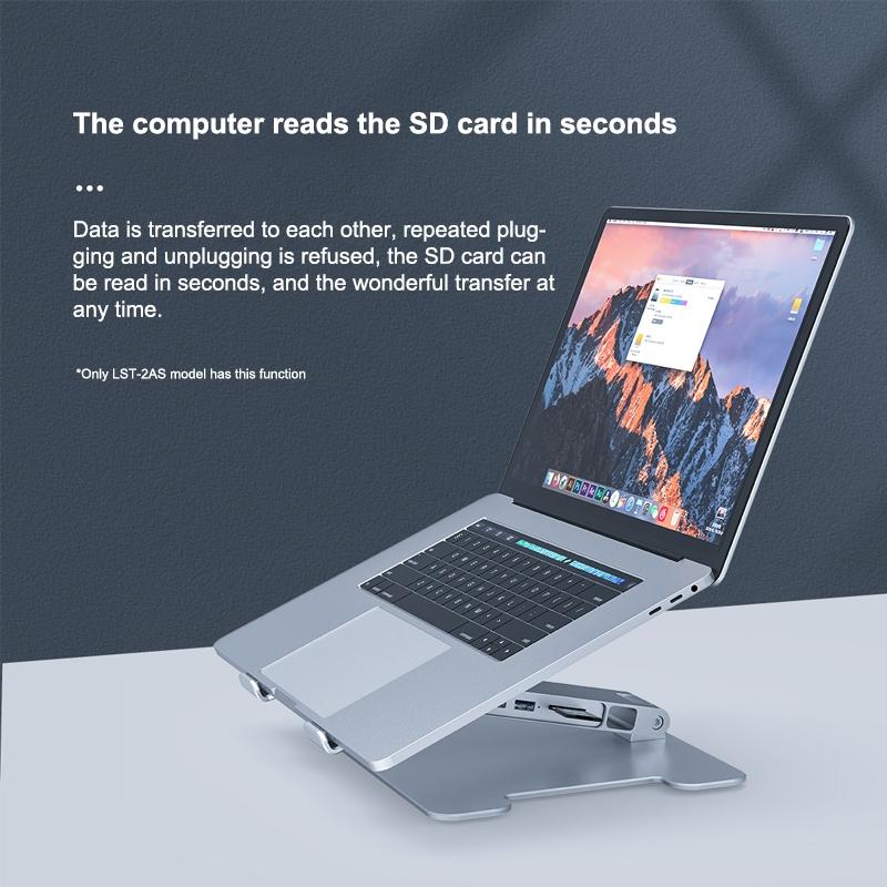 Adjustable Aluminum Laptop Stand - Multi-Functional & Foldable-1915197460242894852