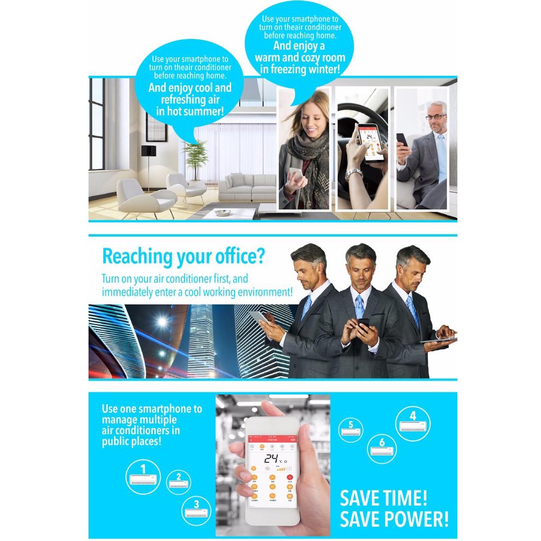 Universal Wifi Smart Ac Remote Control With Holder - Supports 2G / 3G / 4G / Wifi-1915198378308931587