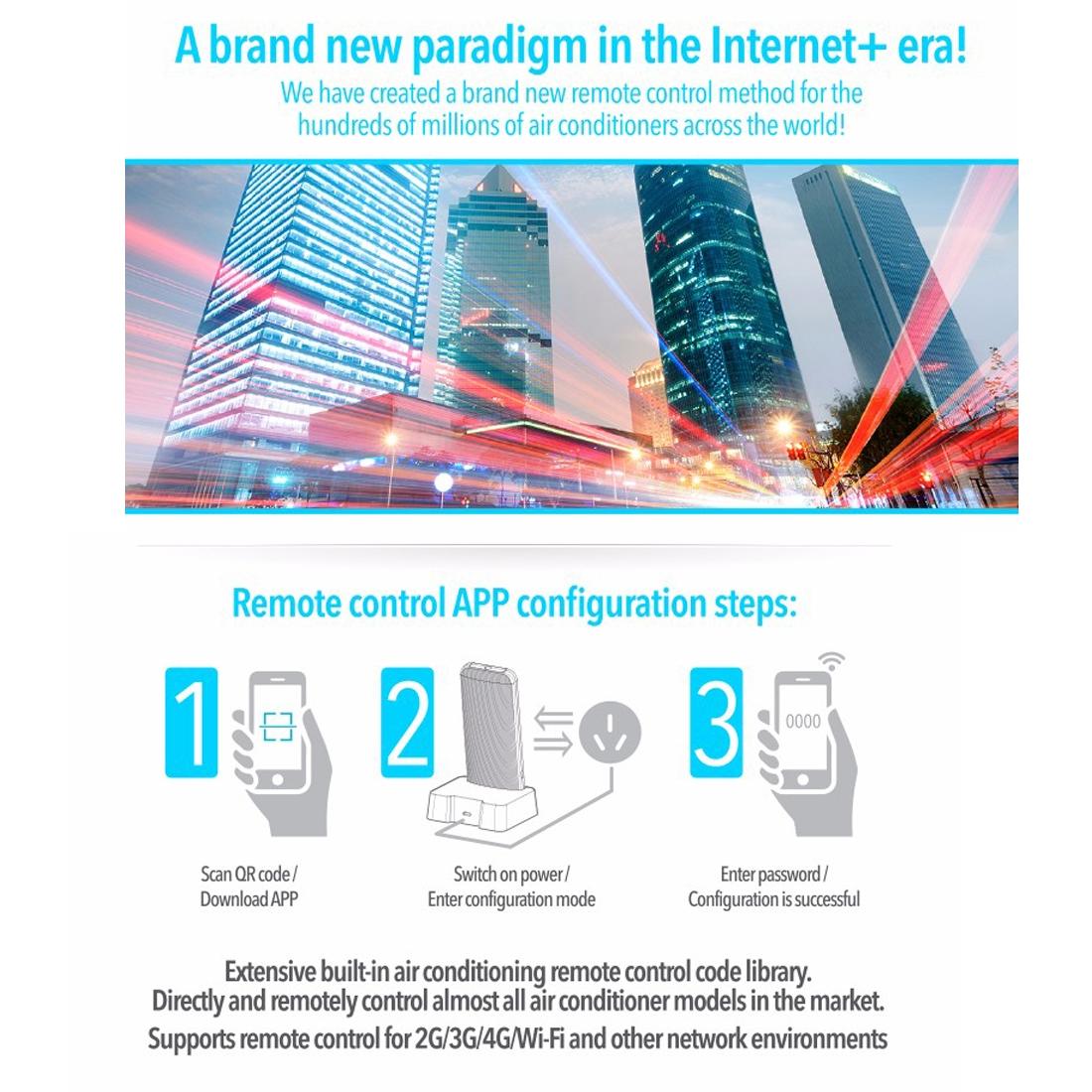 Universal Wifi Smart Ac Remote Control With Holder - Supports 2G / 3G / 4G / Wifi-1915198378308931588