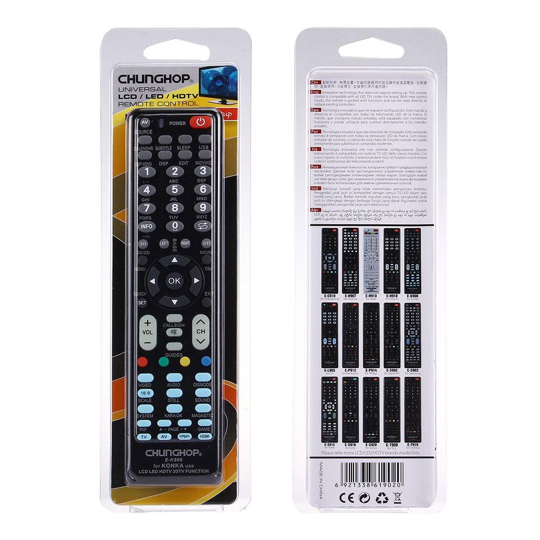 Universal Remote For Konka Led / Lcd / Hdtv - Chunghop K906-1915197621862010887