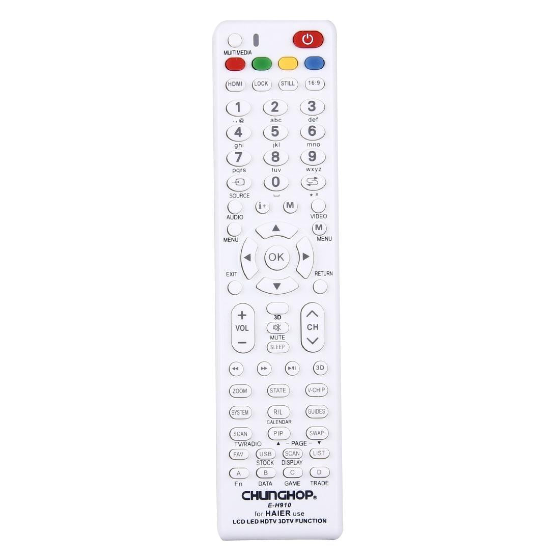 Universal Remote For Haier Led / Lcd / 3Dtv - Chunghop H910-1915197527116877824