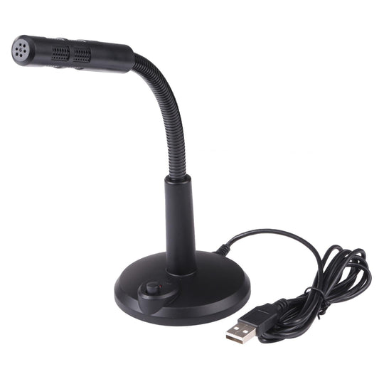 Usb Computer Microphone - Plug And Play - Black-1915196753523642369