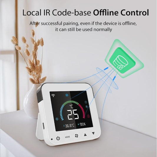 Smart Wifi Infrared Ac Controller - Colour Screen - White-1915196803444248578