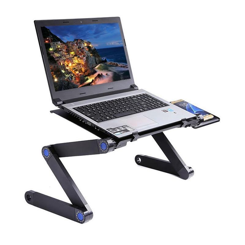 Adjustable Laptop Stand With Fans & Mouse Pad - Portable & Foldable-1915196722582261764