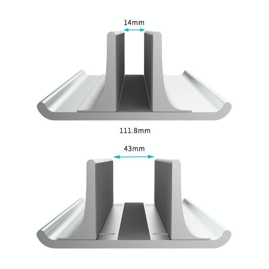 Adjustable Vertical Laptop Stand - Portable Aluminum Alloy Base Black-1915196776286130178