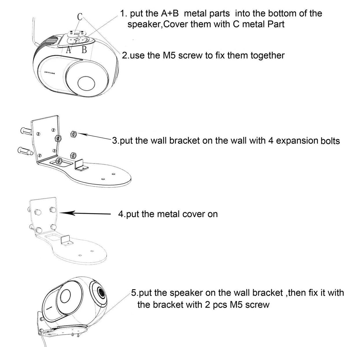 Wall Mount Bracket For Devialet Phantom Wireless Speaker-1915197685489602566