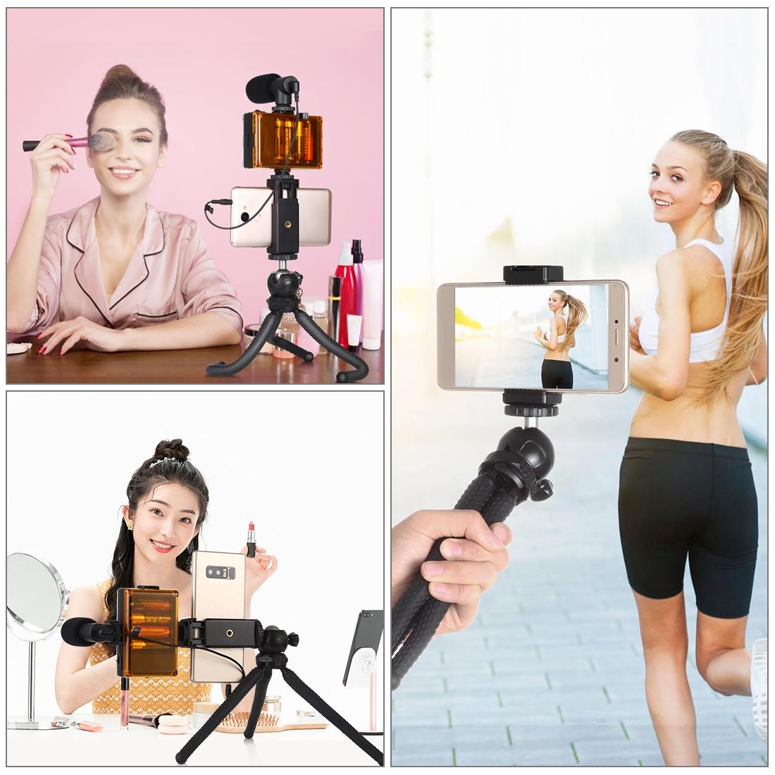 Flexible Mini Octopus Tripod With Ball Head And Phone Clamp-1915198032052359173