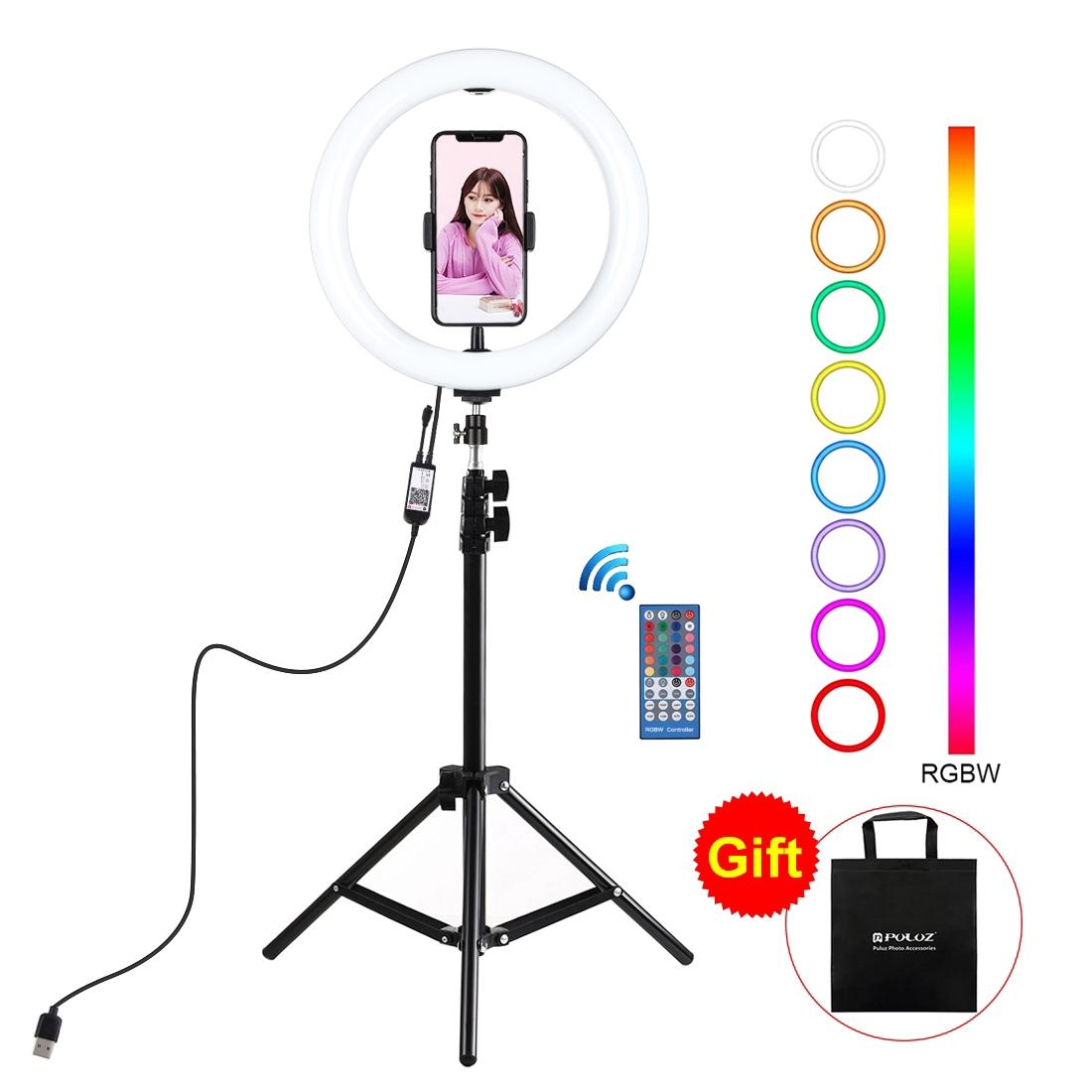 10.2 Rgbw Led Ring Light Kit With 1.1M Tripod Remote Ball Head And Phone Clamp-1915197736005799936