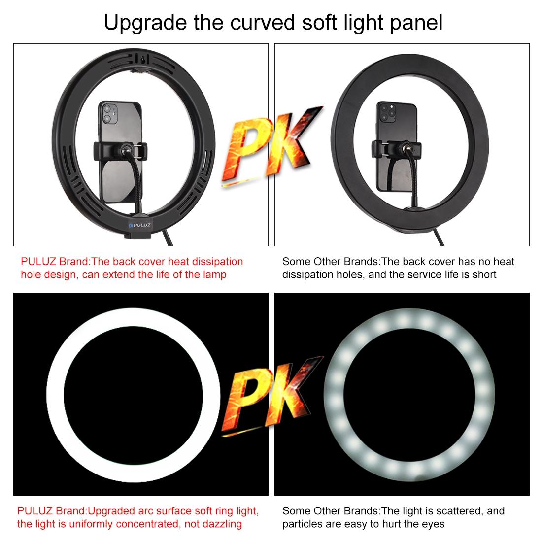 10.2 Rgbw Led Ring Light Kit With 1.1M Tripod Remote Ball Head And Phone Clamp-1915197736005799938