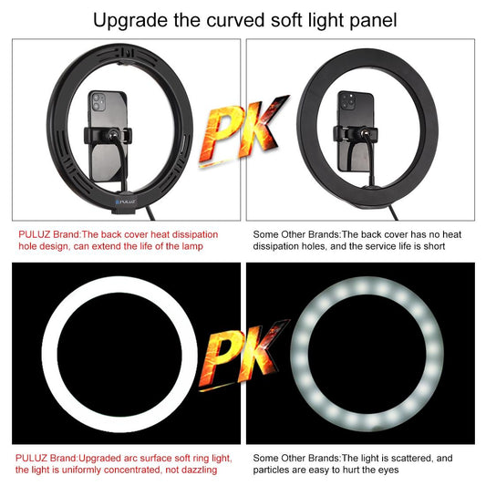 10.2 Rgbw Led Ring Light Kit With 1.1M Tripod Remote Ball Head And Phone Clamp-1915197736005799938