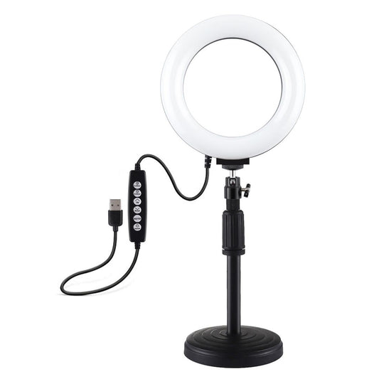 Usb 10 Modes 8 Colour Led Ring Light With Tripod Mount - 6.2 Inch Diameter-1915196798155231233