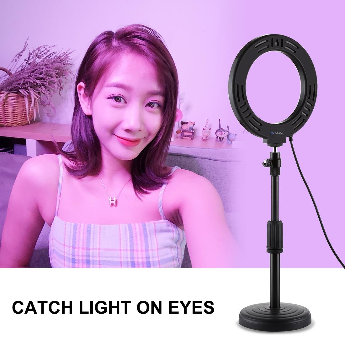 Usb 10 Modes 8 Colour Led Ring Light With Tripod Mount - 6.2 Inch Diameter-1915196798155231241
