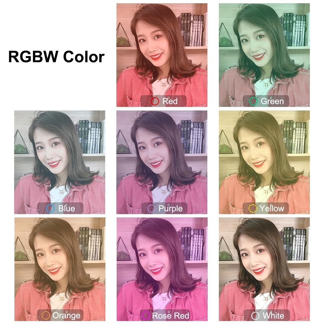 6.2 Usb Led Ring Light With 10 Modes & Desktop Tripod Mount - Black-1915196489039220741